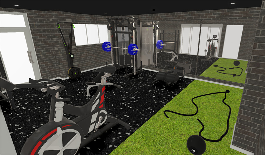 Fitness Bricks gym installation